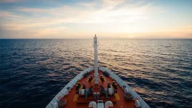 ship on the sea