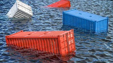Containers lost at sea